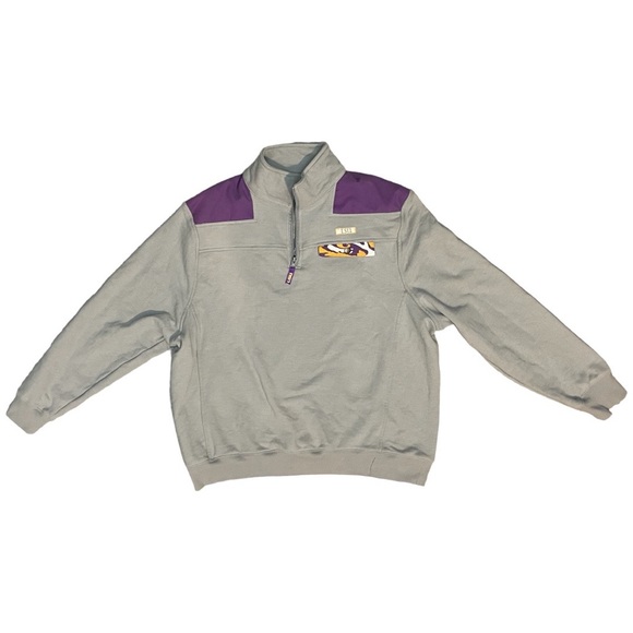 LSU Collegiate Quarter Zip Pullover Jacket - Picture 2 of 10